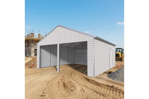 SG3040 Steel Frame Carport For 2 Cars Metal Storage Double Vehicles Garage Prefab Garage Outdoor Carport Weatherproof