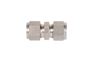 ROKE Type Carbon Steel Compression Double Ferrules Union Tube Fittings High Pressure UNF/UNC Thread Forged Zinc Plated For