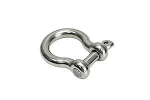 Heavy Duty Stainless Steel D Shackle Marine Grade Bow Shaped Rigging Connector for Sailing Lifting and Outdoor Use