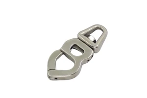 Trigger Release Stainless Steel 316 Snap Shackles With Swivel Eye