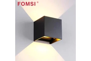 FOMSI 6W LED Aluminum Outdoor Wall Light Outside House Decorative IP65 up and Down Lighting Garden Lamp for Hotel Home