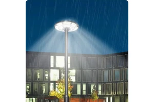 Outdoor Ip65 Waterproof High Power Round Ufo Post Pole Lamp 800w Solar Street Light for Garden Villa ufo Solar Light