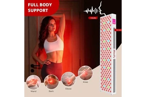 High Performance Voice-controlled 9-Waves Standing Red Light Therapy Panel with Heating Feature US Plug Compatible