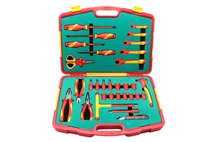 32PCS 1000V Insulated Tools Manual Insulated Tools Kit VDE Insulated Pliers, Screwdriver Tool Socket Set for Electric Work
