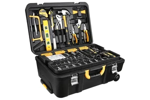 162 Steel Tool Box With Hand Tool Sets for Garage Storage Tool Cabinet Trolley Box
