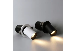 Wholesale White Black Dimmable IP44 Ra>92 Led Recessed Lights 110v-24v 360 Rotating Telescopic Adjustable Downlight
