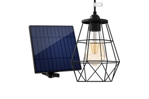 Intelamp Diamond Warm Lighting Hanging LED Solar Powered Shed Lights Hot Selling Outdoor Pendant Light