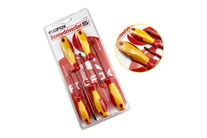 5PCS Insulated Screwdriver Set Magnetic Slotted Phillips Flat Voltage Electrical Maintenance Electrician Safety Hand Tool Kit