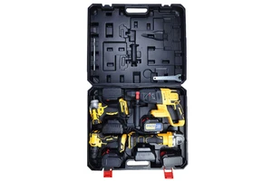 18V 20V 21V High Power Cordless Li-ion Battery Combo Tool Kit: Impact Wrench, Rotary Hammer Drill, Angle Grinder