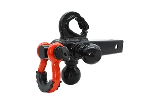 Bytes New Swivel Shackle Hitch Mount with Tri Ball Powder Coated Trailer Parts & Accessories
