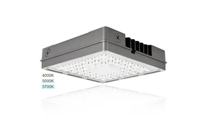 LED Canopy Light Selectable Wattage 3CCT with Motion Sensor for Carport Garage Gas Station 100-277V Waterproof DIM ETL Listed