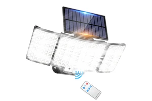 Energy Saving 270° Wide Angle Solar Outdoor Light Motion Sensor Waterproof Intelligent LED Floodlight for Garden Garage Yard
