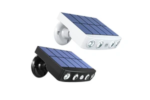 New Style Outdoor Solar Wall Lamp with Inductive Monitoring Waterproof for Villa Courtyard Garden Fence Stair Step Lighting