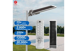 Factory Price Self-Cleaning Solar LED Street Light IP65 Rated Aluminum All-in-One for Road Use