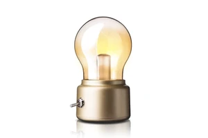 New Ins Strange Glass ABS Creative LED Desk Lamp Retro Night Light USB Rechargeable Modern Design Warm White Bedroom