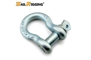 Heavy Duty U.S. Type Galvanized Steel Forged Screw Pin Anchor Bow Lifting Marine Rigging Shackle 5/8 Bow Shackle 7/16