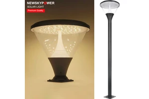 2025 New Arrival Solar Lamp Post 3000K 4000K 6000K LED Garden Lamp Exterior Decorative Solar Post Top Fixture