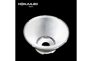 83mm Diameter Aspheric Round Reflectors Cup Optics COB LED IP55 Rated Plano-Concave Lights PC Material for Indoor Lighting