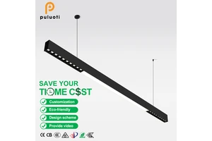 1977mm Long 75W White Black Aluminium LED Linear Light Grille Lamp Spotlight Downlight in Surface Mounted or Hanging Options