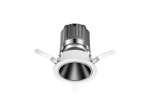 ETL c ETL Customized OEM ODM Design Mirror Black 75mm Cut-Hole 10W/20W Cob 15/24/36/60 Degrees Anti-Glare Hotel LED Downlight