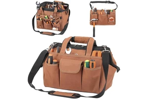 Electrician Tool Bag Professional Carpentry Working Tool Bag Multifunctional Complete Kit Toolkits Set Thickening Oxford Toolkit