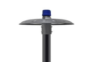 J07Series Hollow Round Ring Middle Horizontal Dash UFO Gray Pole Pendant Hoisting Lifting Mount LED Garden Light