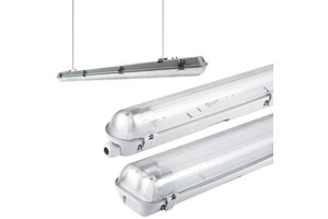 Industrial IP65 Tri-Proof LED Tube Light 36W Waterproof Dustproof Emergency Fluorescent Replacement for Garage Subway Lighting