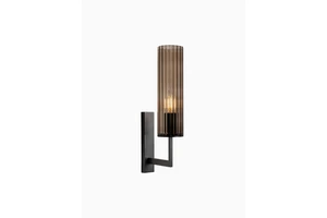 High End Industrial Style Smoked Glass Anti Glare Easy Install Light for Bathroom Vanity Restaurant Corridor Showroom Wall Lamp