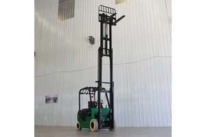 1tons Wheel Three Small Compact High Reach Electric Forklift Truck For Narrow Aisle Use