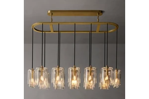 Clear Glass Linear Chandelier Customized Size Chandelier Light Factory Price Light Luxury Home Lighting