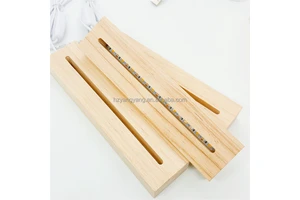 Small Night Light Rubber Wood LED 3D with Rectangular Groove Base Customizable Color Freestanding Love Theme