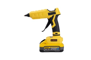 Cordless Dual Temperature Hot Melt Glue Gun for DIY 18V Li-ion Battery Digital Display 11mm Glue Stick Compatible
