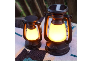 Warm Light Solar Lantern Outdoor Hanging Solar Light Led Waterproof Camping Lamps Landscape Decor for Table Patio Garden Yard