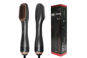 3 in 1 Hot Air Pick Electric Comb Fast Hair Straightener One Step Hair Dryer Brush Scalp Treatment Comb for Home Use