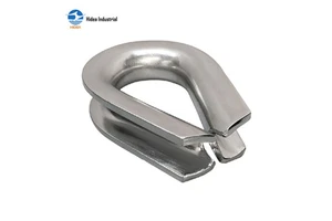 HIDEA US Type G414 Wire Rope Thimble Marine Grade 6mm To 38mm 304 316 Stainless Steel Cable Sleeve For Towing Rope Railing