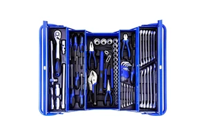 85pcs Machine Repair Sleeve Set for Tool Organization and Repair Work Three-Layers Foldable Iron Tool Box Combination Sets