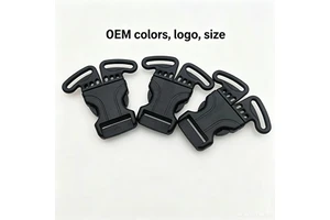 3 Way Release Buckle for Bag Pom Black 3-way Side Release Plastic Fancy Buckles Quick Release Buckle Climbing