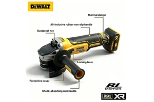 Dewalt Professional Cordless Angle Grinder Brushless Motor High-power Trigger and Sliding Switch 125mm Industrial Grinding Wheel
