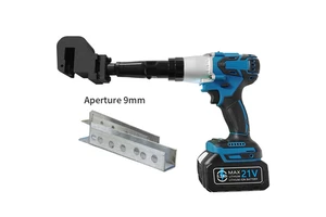 Throat Deep Round Hole Cordless Electric Punch Gun Lithium Metal Cutting Tools For Sheet Metal Electrical Cabinet Fabrication
