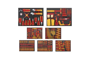 HENITUER S691-198 198PCS Insulated Tools High Hardness Multifunctional Tested by 10000V 198PCS Insulation Tool Set