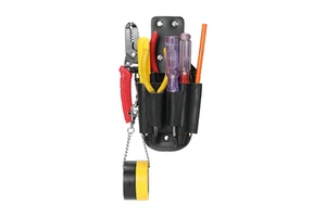 Wholesale Customizable Heavy Duty Leather Electrician Tool Pouch | 7 Pocket Multi Function Belt Holster for Electricians