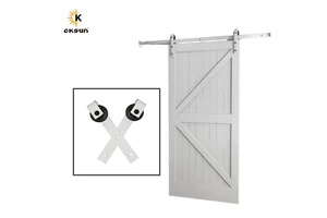 Oksun High Quality Wholesale Rustic Style Bypass Sliding Barn Doors Track Hardware Kit
