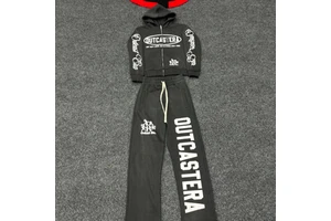 Breathable Solid 100% Cotton Long Sleeves Men Winter Casual Acid Wash Printed Tracksuit Set Customized Logo & Colors 8 Sets MOQ