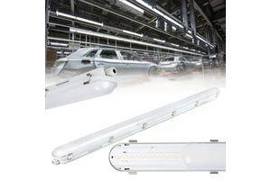 4ft 36W IP65 Tri-Proof Light 48W 5ft 4000K Integrated Vapour Damp Proof Lamp LED Batten Lamp for Warehouse Factory Tunnel Garage