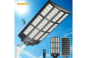 Hofoled All In One Integrated Motion Sensor Led Lamp 8000W Outdoor Waterproof Solar Light For Street Garden Parking Lot