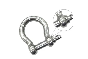 6mm 304 Screw Pin Anchor Shackle Wire Rope European Type Stainless Steel Bow Shackles for Chains