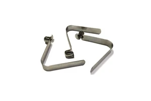 Hot Sale Industrial Flat Metal Spring Clip Button with Steel Spring Pin