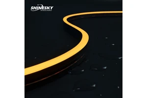 IP67 Waterproof Side Bend 1220 Black Silicone Neon Strip DC24V Unique Black Lamp Body Uniform Luminous Led Neon Light