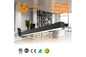 Aluminum Linear Grid Light Sensor Anti-Glaring IP44 LED Lights Dimmable High CRI >80