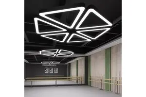 Custom Iron Acrylic LED Shaped Light Irregular Lamps Creative Office Gym Internet Cafe Billiard Mall Industrial Style Chandelier